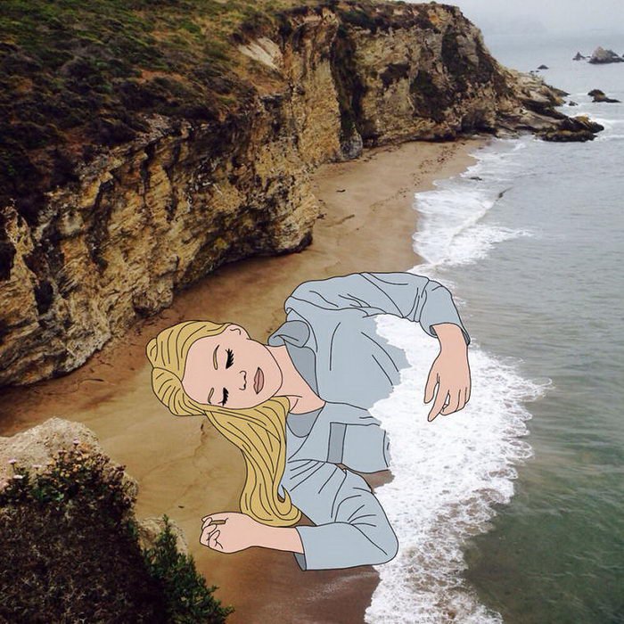 Забавные рисунки на фотографиях Julia Borzucka