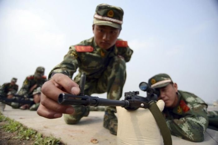 Тренировки в Китайской армии