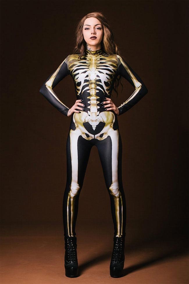 Костюм со светящимся в ультрафиолете скелетом превращающий вас в рентгеновский снимок