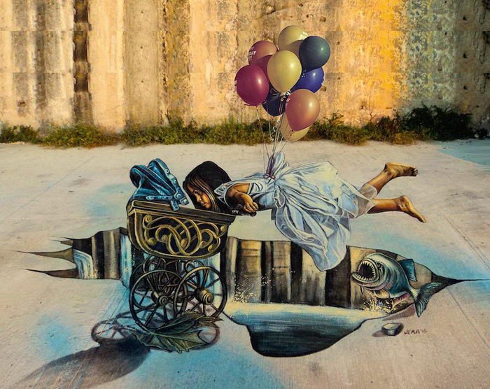 Трехмерные картины на улицах Vera Bugatti