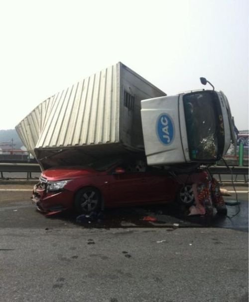 Жесткая авария в Китае