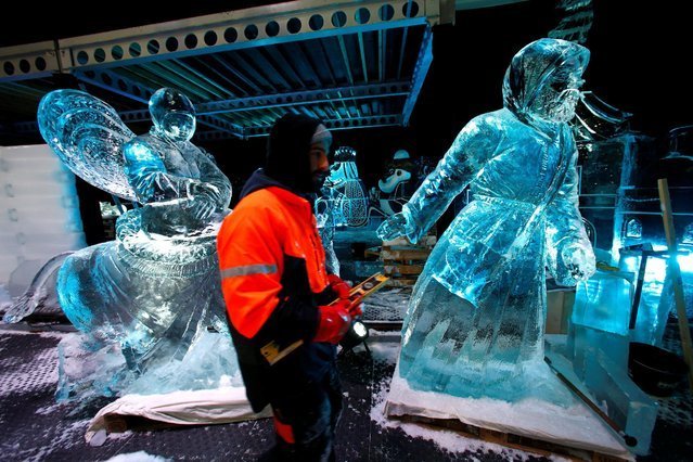 Фестиваль ледяных и снежных скульптур Eiswelt Mainz в Майнце