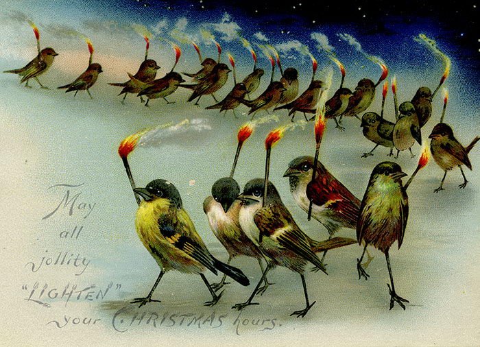 Жуткие рождественские открытки Викторианской Эпохи (20 фото)