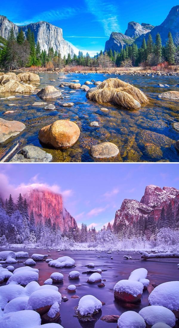 Зима и Лето красивое в природе
