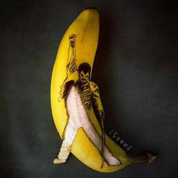 Творческое искусство на бананах от Голландского художника