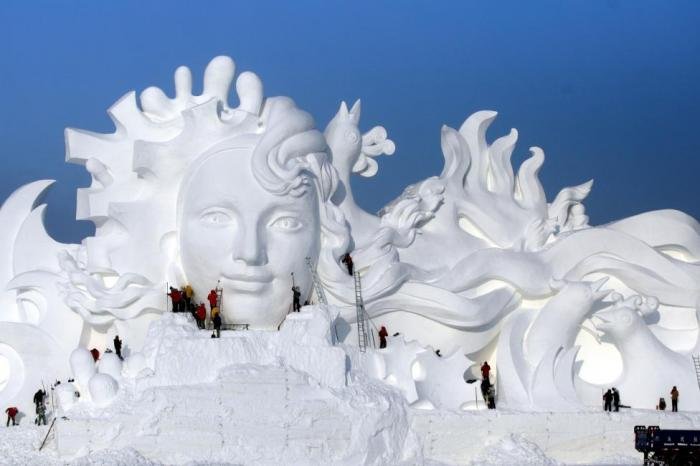 В Китае уже готовятся к фестивалю льда и снега