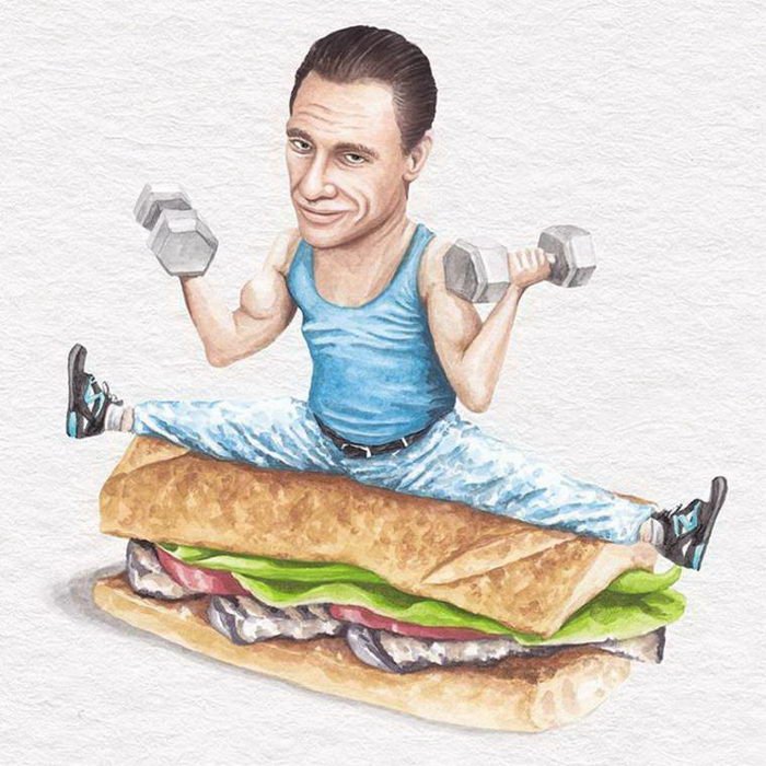 Сэндвичи со знаменитостями - рисунки Jeff McCarthy