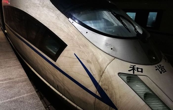 Налет смога на китайском скоростном поезде