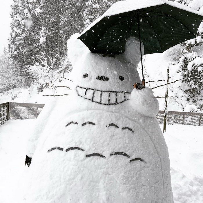 Креативные снеговики Киото