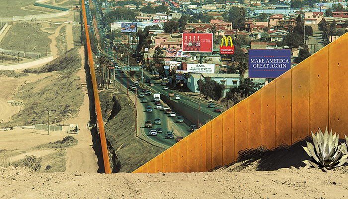 Арт-бунт против стены на границе США и Мексики