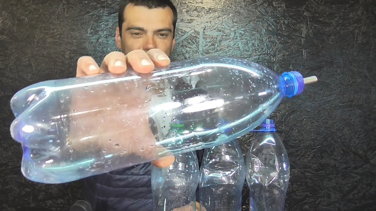 Что будет если разрубить бутылку под давлением?