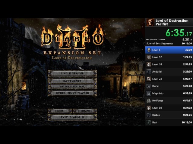 Игрок прошел Diablo 2 на скорость, ни разу не атаковав противников