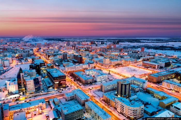 Якутск - один из самых «холодных» городов Земли с высоты