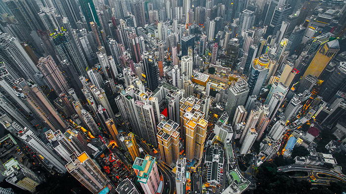 Редкие фото Гонконга с большой высоты
