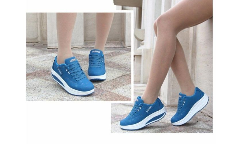 Девушка заказала на Aliexpress симпатичные голубые кроссовки