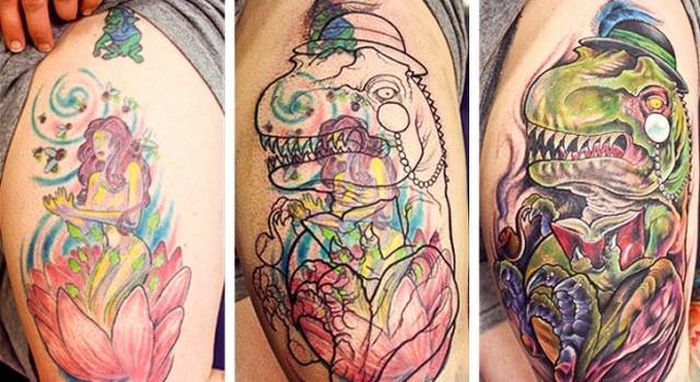 Мастера по Татуировкам круто исправляют Неудачные Татуировки (17 фото)