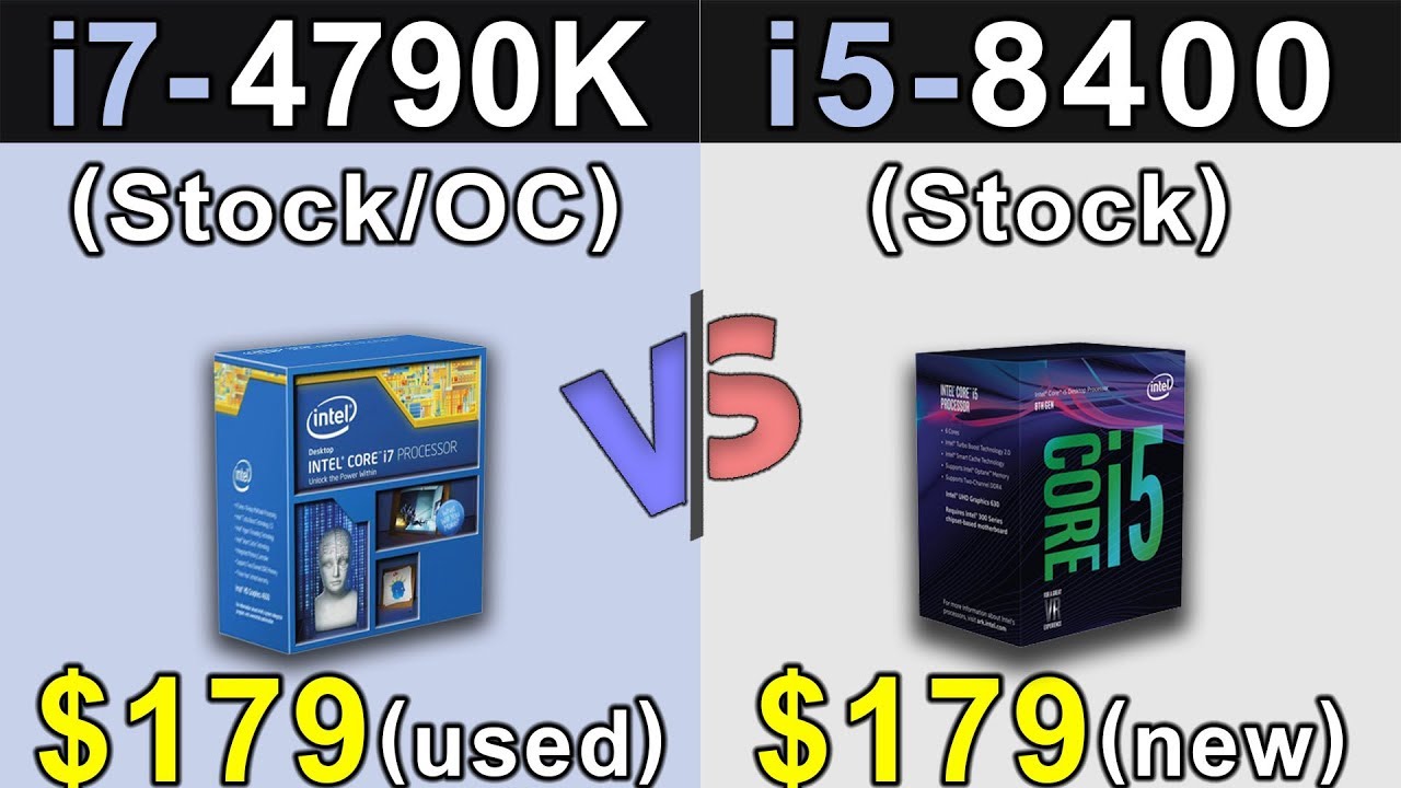 Сравнение производительности intel i5 8400 c i7 4790k - оценены процессоры в 179$