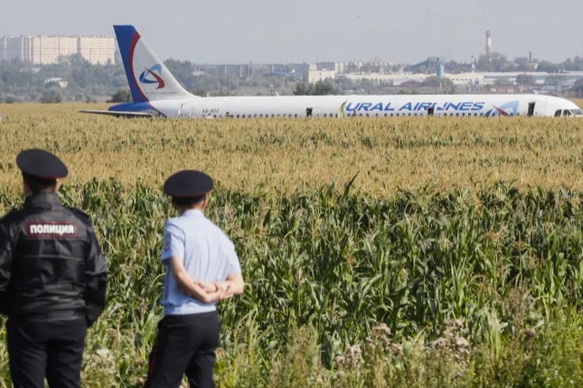 Самолет Airbus A-321 «Уральских авиалиний» совершил экстренную посадку в поле в Подмосковье