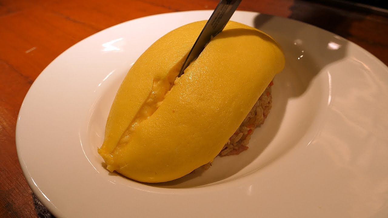 Омлет всмятку - корейская уличная еда