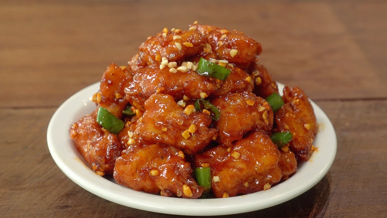Сладкая и острая корейская курица :: Лучшие рецепты корейской курицы :: хрустящая курица с вырезкой
