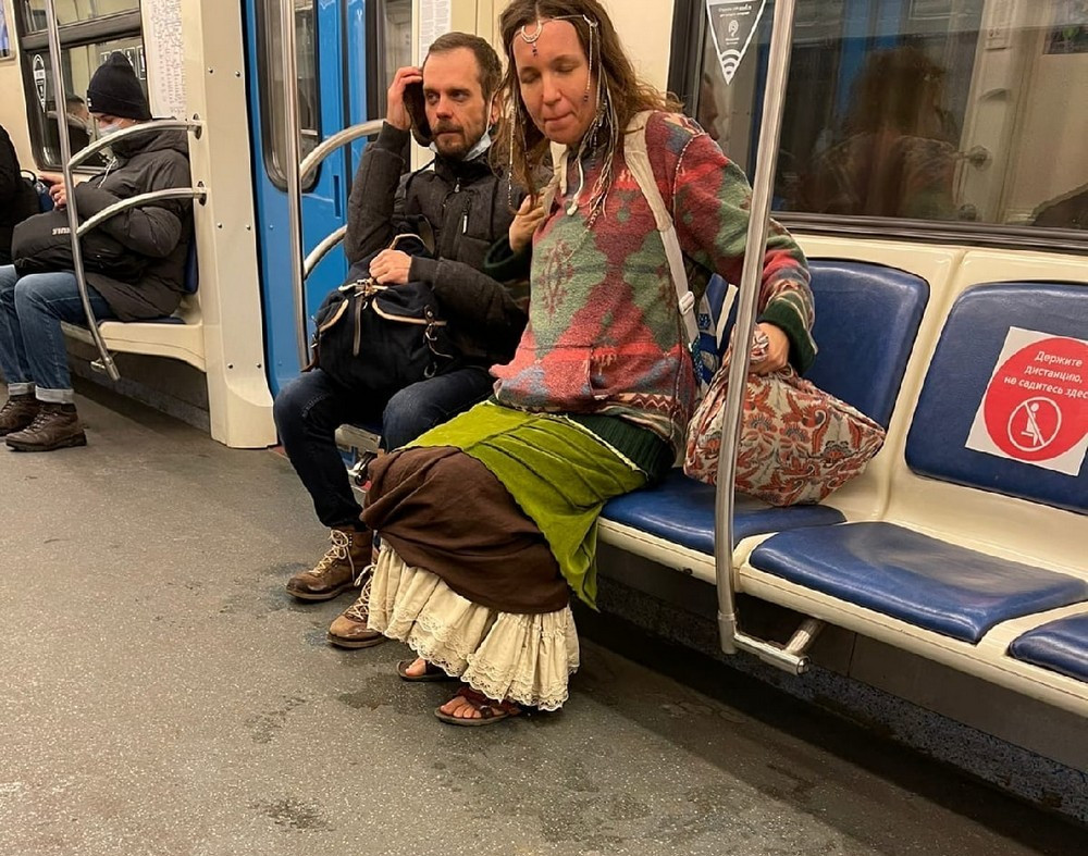 Странные пассажиры в Российском Метро. Фото Подборка